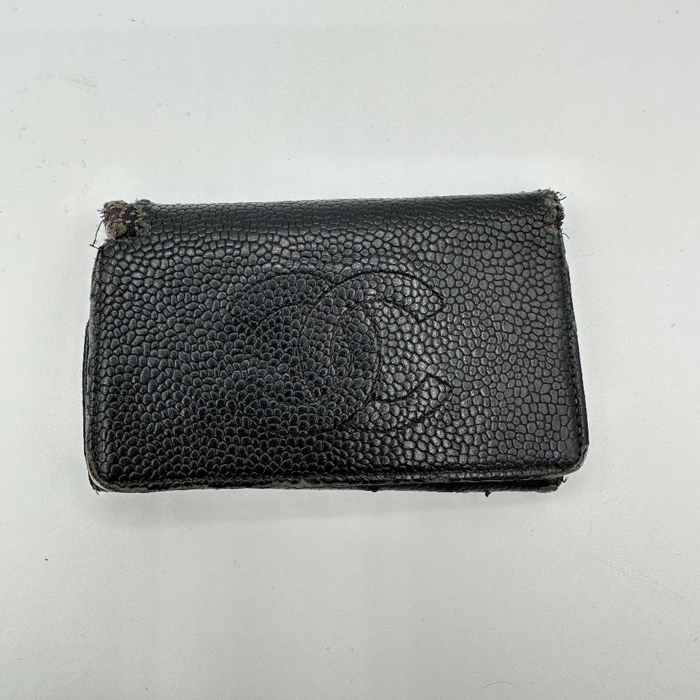 Chanel Caviar Black Leather Key Holder
